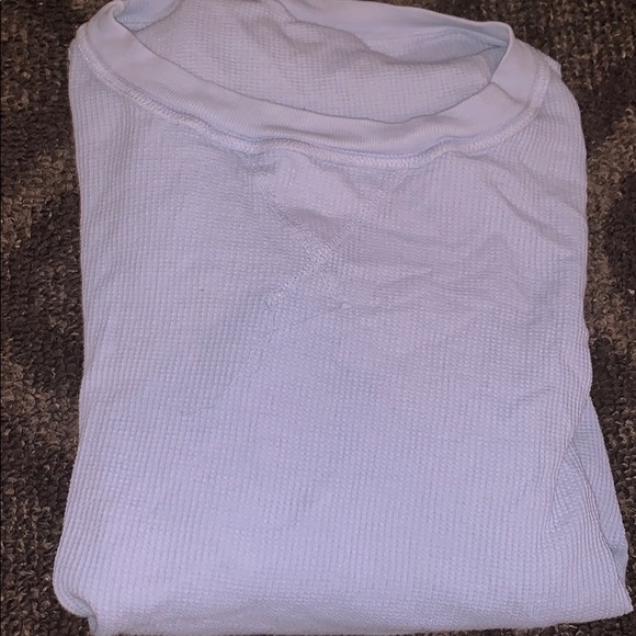 Brandy Melville Light Blue Cropped Sweater Shirt - Picture 2 of 3